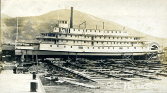 Le SS Nasookin au chantier naval de Nelson